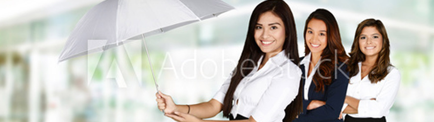 Women under an umbrella